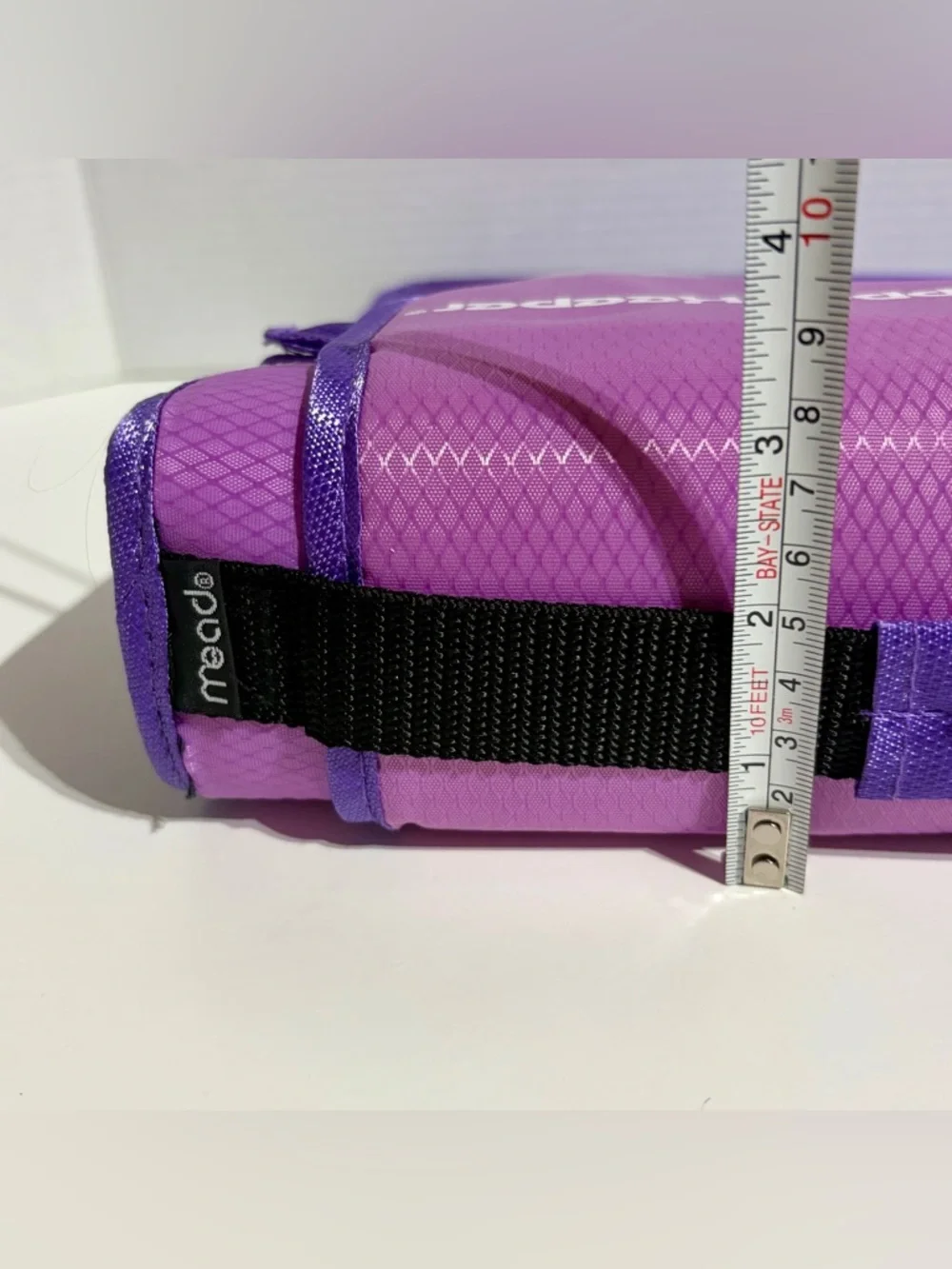 Y2K Mead Trapper Keeper Zip Purple Pink Padded 3 Ring 2” Binder Handle Snapper